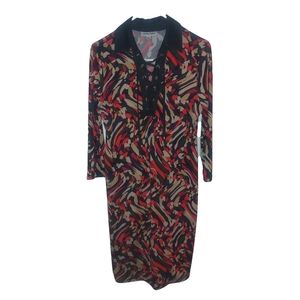 Shelby and Palmer Multicolor Lace Up Dress